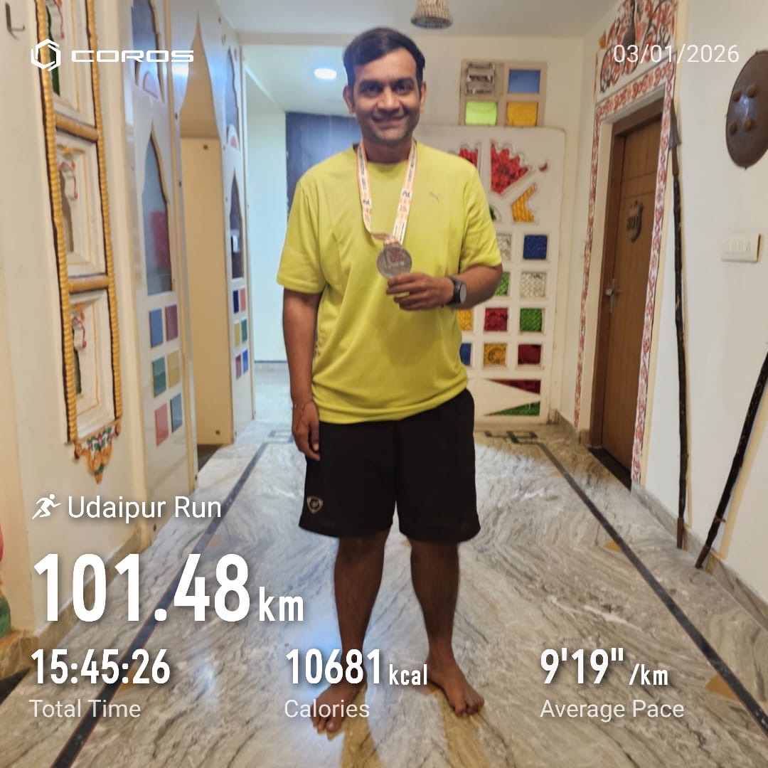 Massive congrats @lenvin_shah on completing the Udaipur Ultra Marathon