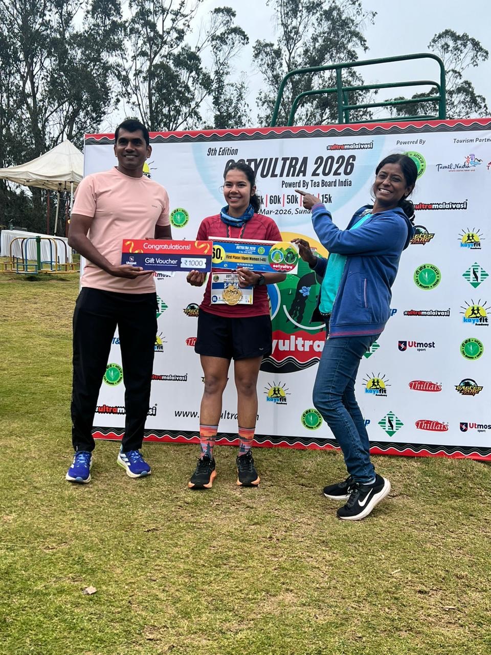 Huge congrats @dugar_harshi on securing the top spot in the Women’s 60kms category at @ootyultra! Congratulations @sanjaymadhukarbelsare and @coach_sushant on completing the @ootyultra 60kms. Your achievements are truly inspiring.